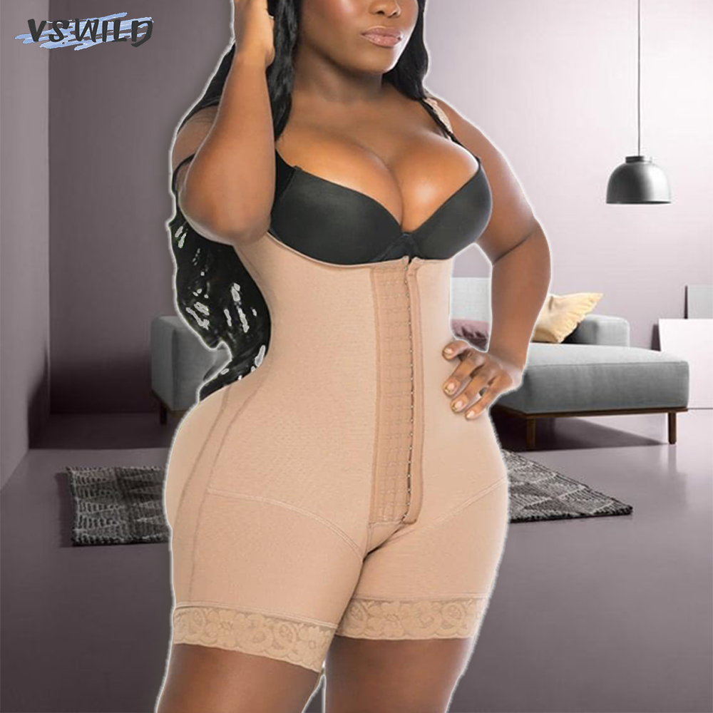 Shapewear Bodysuit Women Tummy Control Body shaper High Compression Garment Abdomen Waist Trainer Open Bust Fajas Boned Corset