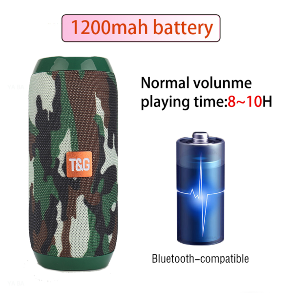 1 main haut parleur portable sans fil compatible bluetooth caisson de basses d39exterieur etanche support stereo surround radio fm 1