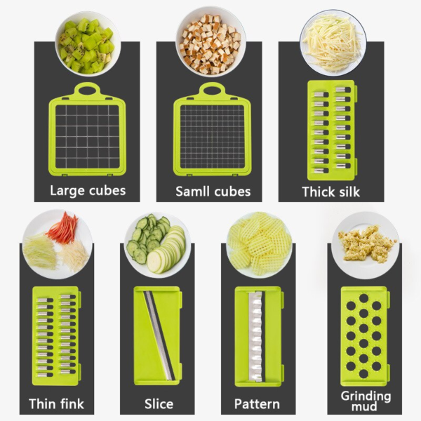 1 main konco multi functional vegetable fruits tool potato masher ricer vegetable mandoline slicer peeler cutter carrot shredder grater