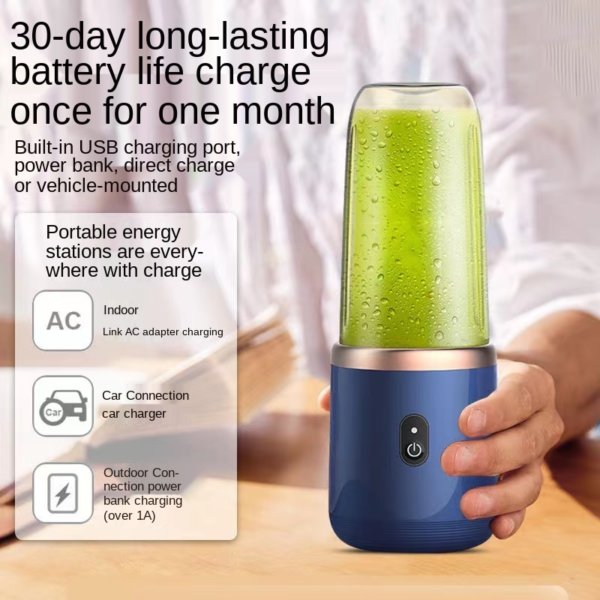 1 main presse agrumes electrique portable de 400ml presse agrumes pour smoothie et orange au citron avec chargeur usb 1