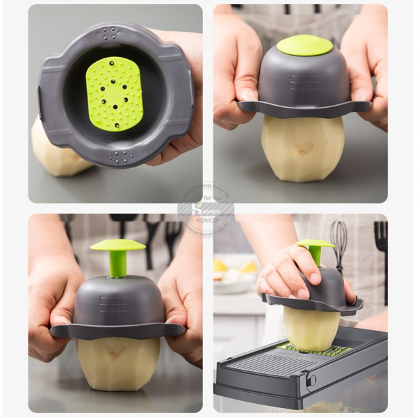 2 main konco multi functional vegetable fruits tool potato masher ricer vegetable mandoline slicer peeler cutter carrot shredder grater