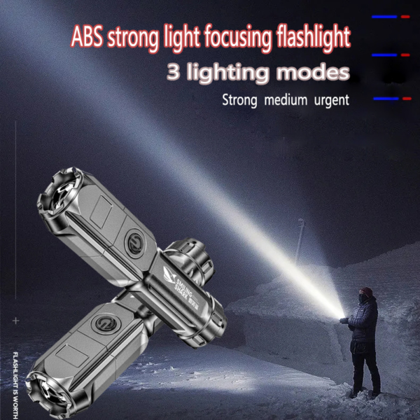 2 main lampe de poche puissante rechargeable au xenon zoom geant lumieres speciales pour la maison et l39exterieur lampe de poche lumineuse led portable