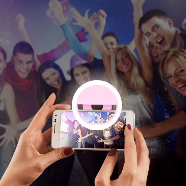2 main usb charge led selfie ring light mobile phone lens selfie lamp ring with 36 leds 3000k 5000k dimmable