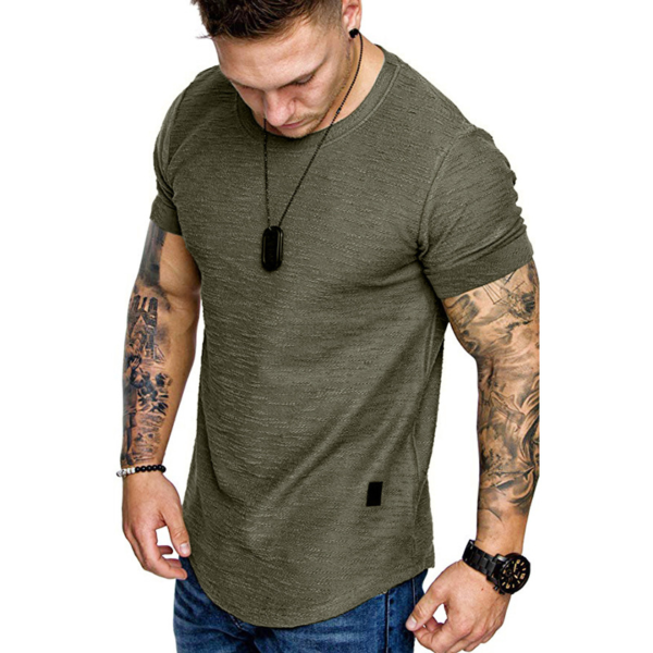 3 main t shirt manches courtes col rond homme decontracte et respirant en coton de marque a la mode ete 2021 1