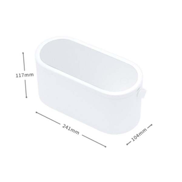 5 main h amp joy boite de rangement de maquillage avec miroir lumineux led organiseur portable de voyage pour produits cosmetiques