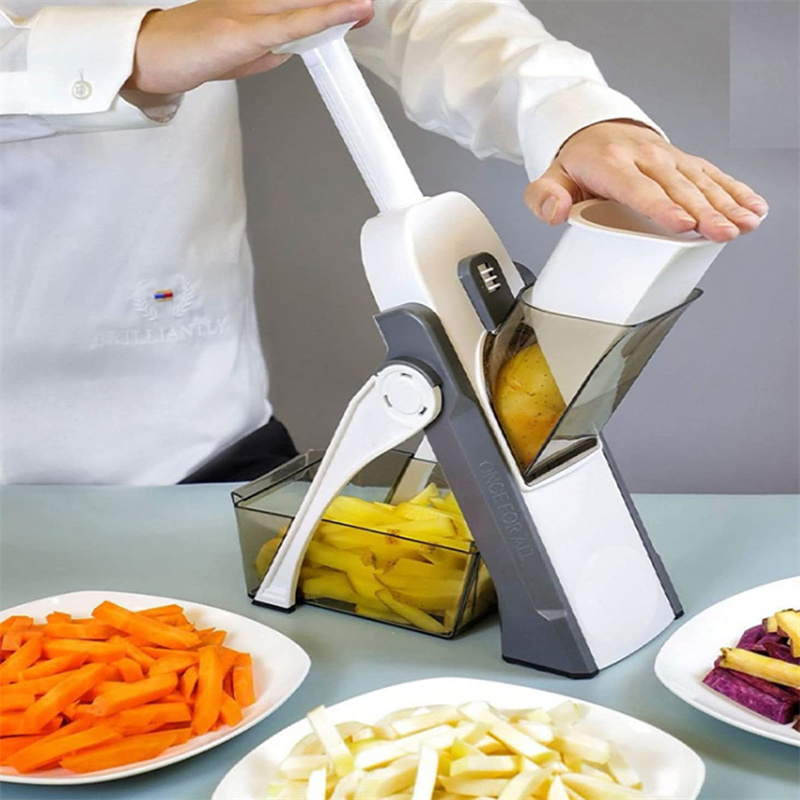 Multifunction Vegetable Cutter Safe Kitchen Slicer Salad Chopper Potato Slicer French Fries Cutter Cooking Gadge Stainless Steel
