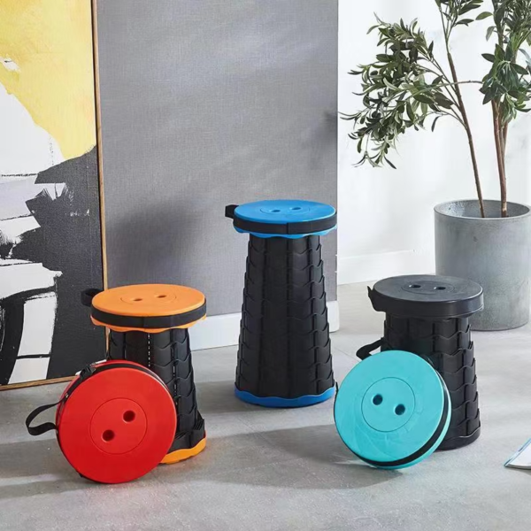 2 main new fashion elescopic retractable stool folding chiar outdoor portable camping convenient fishing plastic chairs foldable pocket