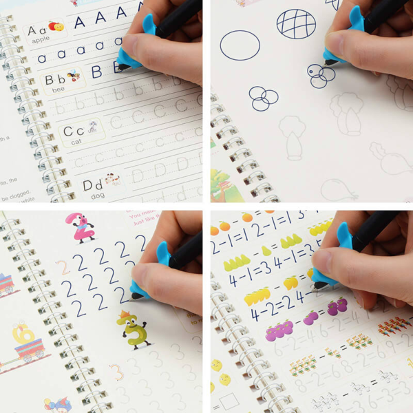 1 main free shipping sank copybooks pen magic copy book free wiping children39s kids writing sticker practice copybook for calligraphy