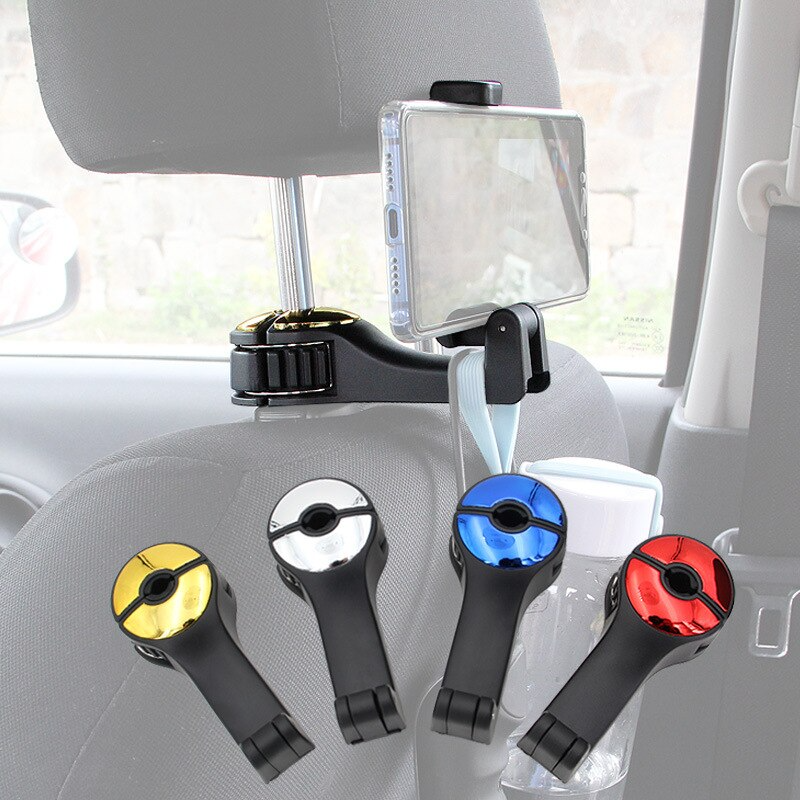 Car 2 in 1 New Headrest Hook Phone Car Holder Car Hanger Portable Seat Back