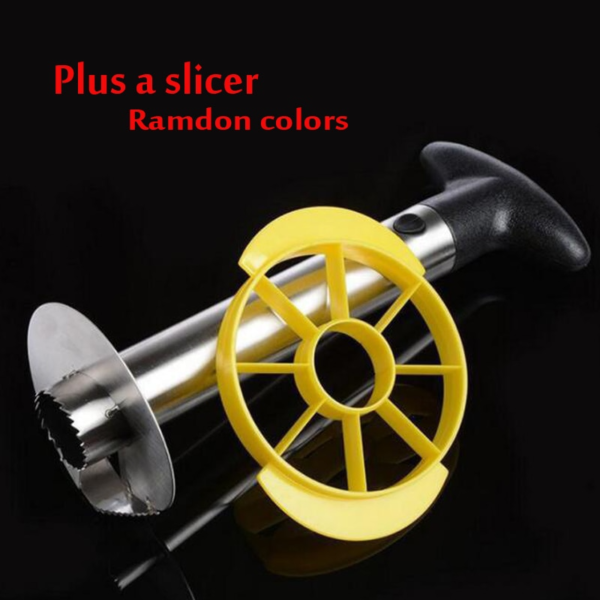 2 main stainless steel pineapple corer slicer spiral cutter fruit corer peeler stem remover blades for easy coring kitchen tools