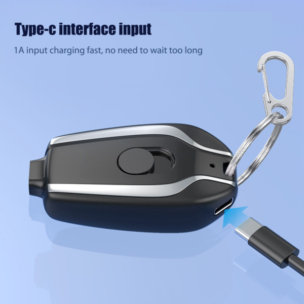 3 main 1500mah mini battery pack fast charging backup power bank for iphone android portable keychain charger with type c ultra compact