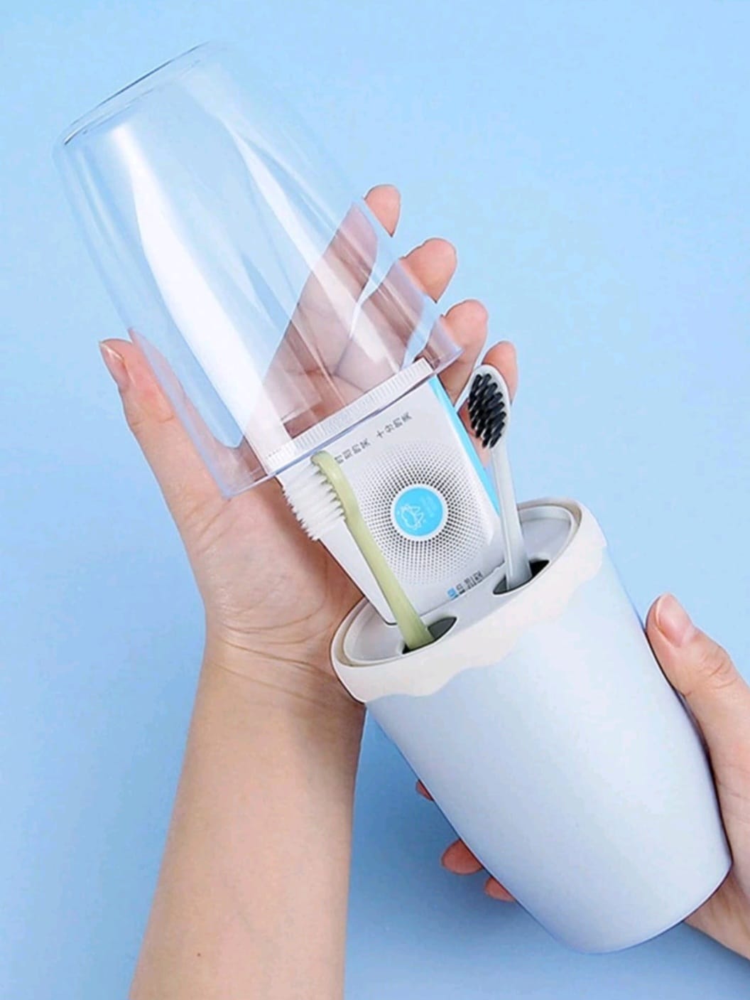 TOOTHBRUSH HOLDER PORTABLE TRAVEL TOOTHBRUSH ORGANIZER, BOX BATHROOM ACCESSORIES